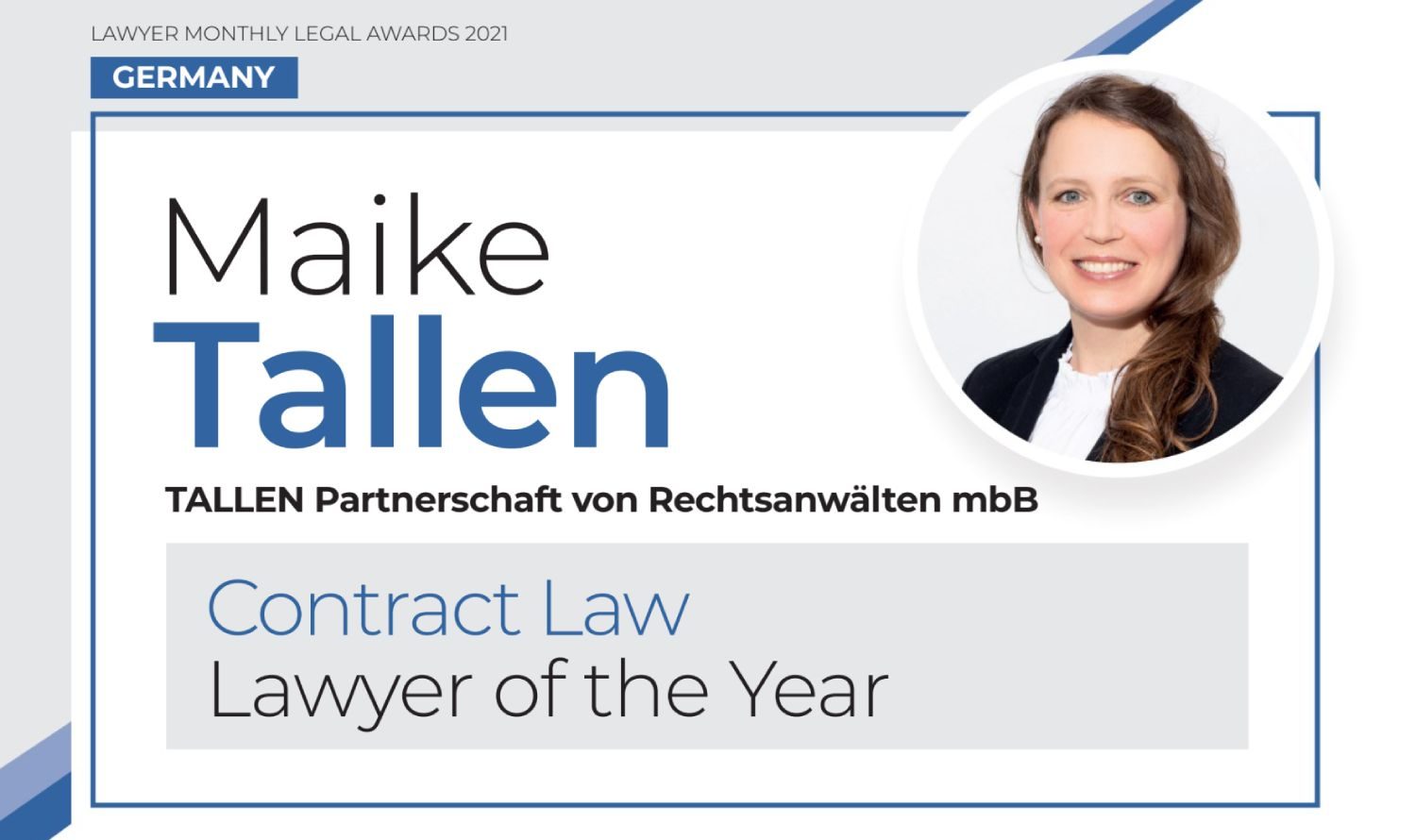 Laywer Monthly Legal Awards - Contract Law Lawyer of the Year 2021