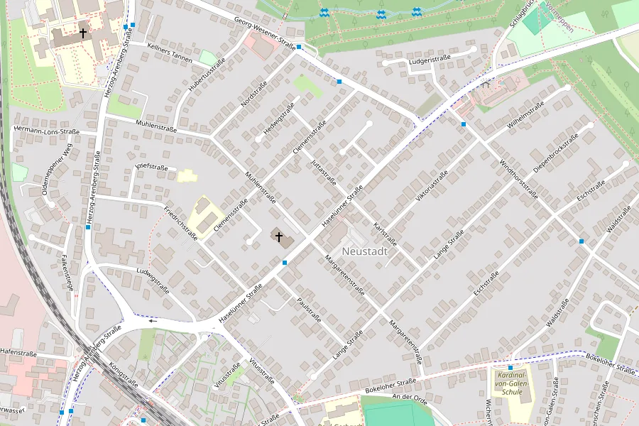 Karte mit der Lage der Kanzlei in Meppen